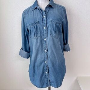 Banana Republic Dillon Classic Fit Chambray Utility Shirt - Women’s Size Small